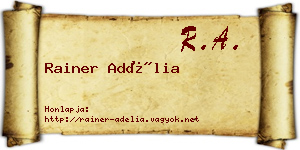 Rainer Adélia névjegykártya